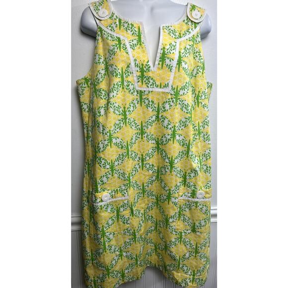 Lilly Pulitzer Yellow and Green Mini Dress - Picture 1 of 11